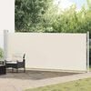 vidaXL Patio Retractable Side Awning 600x160 cm Cream