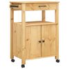 vidaXL Kitchen Trolley MONZA 60x40x88.5 cm Solid Wood Pine