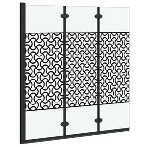 vidaXL Shower Enclosure Manual Black and Transparent 130 x 130 cm