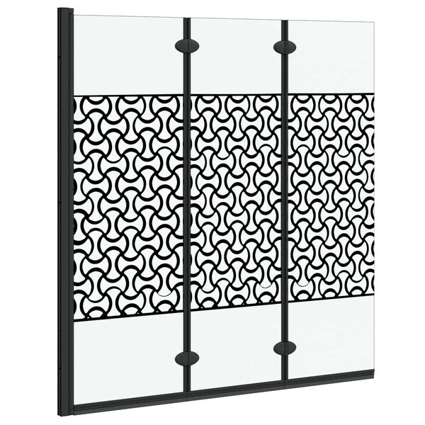 Shower Enclosure Black and Transparent 130 x 130 cm Tempered Glass