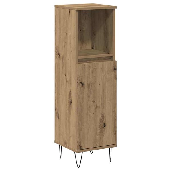 vidaXL Bathroom Cabinet Artisan Oak 30x30x100 cm Engineered Wood