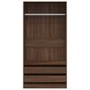 vidaXL Wardrobe Brown Oak 100x50x200 cm Engineered Wood