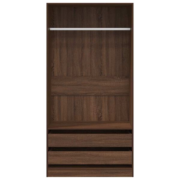 vidaXL Wardrobe Brown Oak 100x50x200 cm Engineered Wood