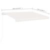 vidaXL Freestanding Manual Retractable Awning 300x250 cm Cream