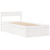 vidaXL Bed with Drawers and Mattress White 100x200 cm Solid Wood Pine