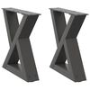 vidaXL Coffee Table Legs 2 pcs Anthracite 40x(30-31.3) cm Steel