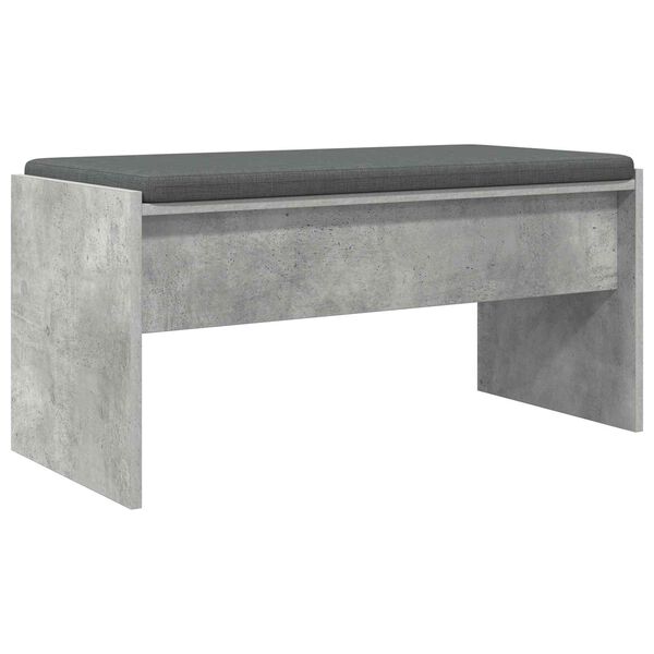 vidaXL Hall Bench with Cushion Concrete Grey 83 x 38 x 40 cm