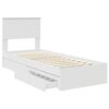 vidaXL Storage Bed with Headboard White 75 x 190 cm Engineered Wood