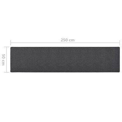 vidaXL Carpet Runner Anthracite 50x250 cm