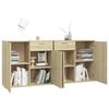 vidaXL Sideboard Sonoma Oak 160x36x75 cm Engineered Wood
