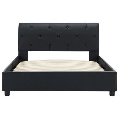 vidaXL Bed Frame Black Faux Leather 100x200 cm