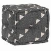 vidaXL Pouffes Folding Geometric Grey and White 40 x 40 x 40 cm Fabric
