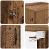 vidaXL Wall Mounted Cabinet Old Wood 69.5 x 34 x 90 cm