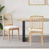 vidaXL Dining Chairs 2 pcs Natural 50 x 52.5 x 91 cm Solid Rubber Wood