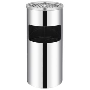 vidaXL Wall Ashtray Dustbin Stainless Steel 26 L