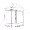 vidaXL Party Tent Folding Burgundy 200 x 200 x 306 cm Oxford Fabric