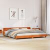 vidaXL Bed Frame without Mattress Wax Brown 200x200 cm Solid Wood Pine