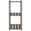 vidaXL 3-Tier Storage Rack Brown 60x38x90 cm Solid Wood Pine