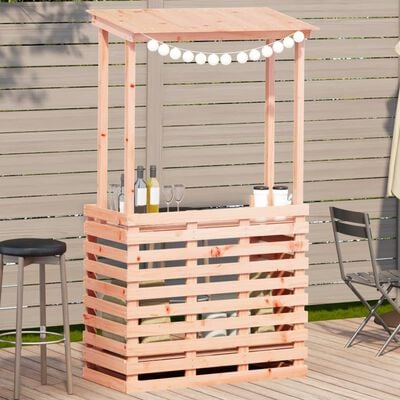 vidaXL Outdoor Bar Table with Roof 112.5x57x195.5 cm Solid Wood