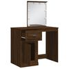 vidaXL Dressing Table with LED Lights Brown Oak 90x42x132.5 cm