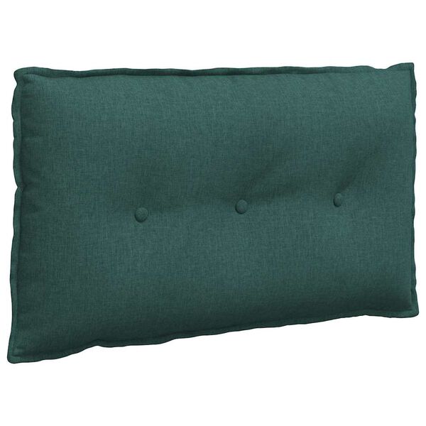 vidaXL Back Pillow Dark Green 80 x 19 x 50 cm Fabric