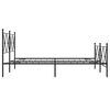 vidaXL Metal Bed Frame without Mattress with Footboard Black 150x200cm