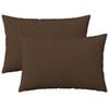 vidaXL Cushion Cover 2 pcs HEERLEN Brown 50 x 80 cm Fabric