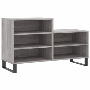 vidaXL Shoe Cabinet Grey Sonoma 102x36x60 cm Engineered Wood