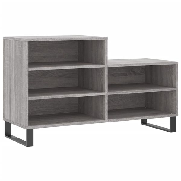 vidaXL Shoe Cabinet Grey Sonoma 102x36x60 cm Engineered Wood