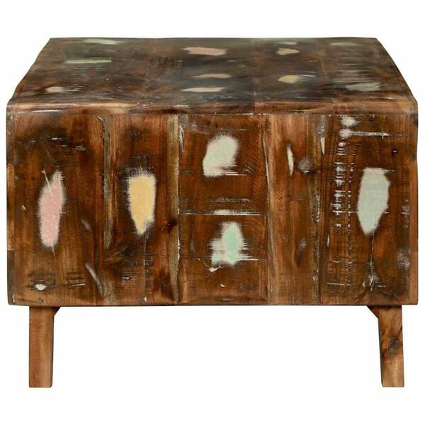vidaXL Coffee Table Multicolour 90 x 50 x 35 cm Solid Reclaim Wood