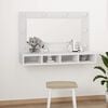 vidaXL Mirror Cabinet with LED White 90x31.5x62 cm