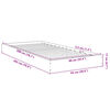 vidaXL Bed Frame without Mattress Black 90x200 cm Engineered Wood