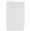 vidaXL Bedside Cabinet High Gloss White 38x35x56 cm Engineered Wood