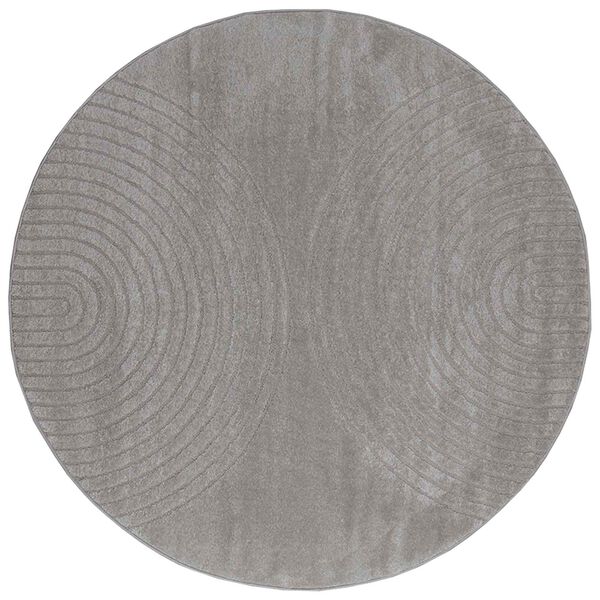 vidaXL Area Rugs Round HUARTE Grey &Oslash; 160 CM Polyester