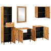 vidaXL Bathroom Furniture Set with Drawer 5 pcs Brown Engineered Wood