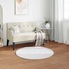 vidaXL Faux Rabbit Fur Rug Olite White Ø 120 cm Polyester