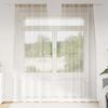 vidaXL Voile Curtain with Curtains 2 pcs Sand 245 x 140 cm Polyester