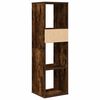 vidaXL Book Cabinet Smoked Oak 34x31x112 cm Engineered Wood
