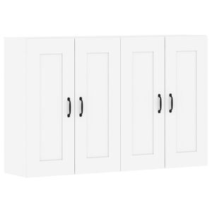 vidaXL Wall Mounted Cabinets 2 pcs White Engineered Wood