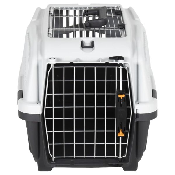 vidaXL Pet Carrier with Metal Door 55x36x35 cm Polypropylene