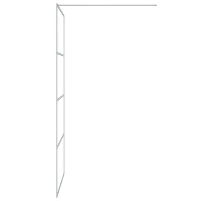 vidaXL Walk-in Shower Wall Silver 100x195 cm Clear ESG Glass