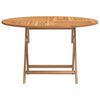 vidaXL Folding Garden Table Ø 110x75 cm Solid Wood Teak