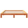 vidaXL Bed Frame without Mattress Wax Brown 200x200 cm Solid Wood Pine