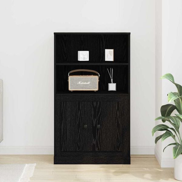 vidaXL Highboard Black Oak 60 x 35.5 x 103.5 cm Engineered wood