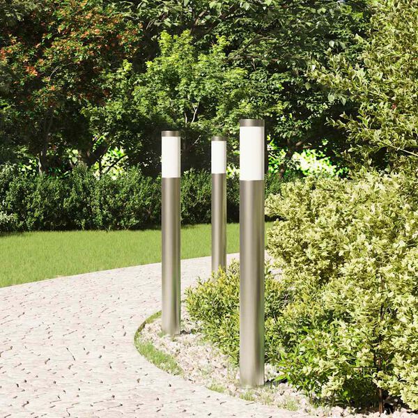 vidaXL Bollard Lights 3pcs 80 cm Stainless Steel IP44