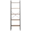 vidaXL 5-Tier Standing Shelf Dark Brown and Black 56x35x174 cm