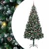 vidaXL Artificial Christmas Tree with 300 LEDs with Stand Green 210 cm