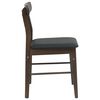 vidaXL Dining Chair 2 pcs Dark Brown and Black Solid Rubber Wood