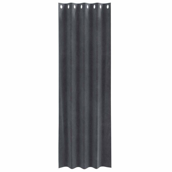 vidaXL Blackout Curtains 2 pcs Light Grey 140 x 245 cm Velvet