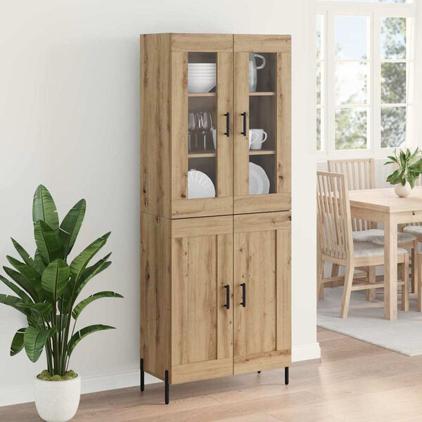 vidaXL Highboard Artisan Oak 69.5 x 34 x 180 cm Engineered Wood